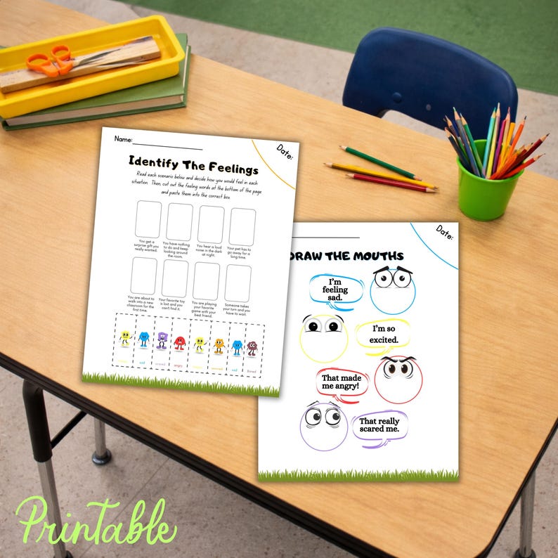Feelings and Emotions Worksheets for Kids | SEL Printable Activities ...