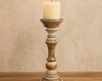 Artisan Wooden Candle Holder