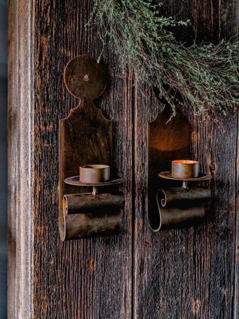 Rustic Wall Candle Holdersnull