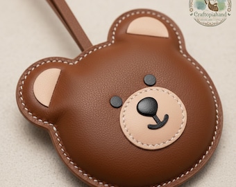 Leather Bear Collection Bag Charm | Stocking Stuffer & Ornament Gift