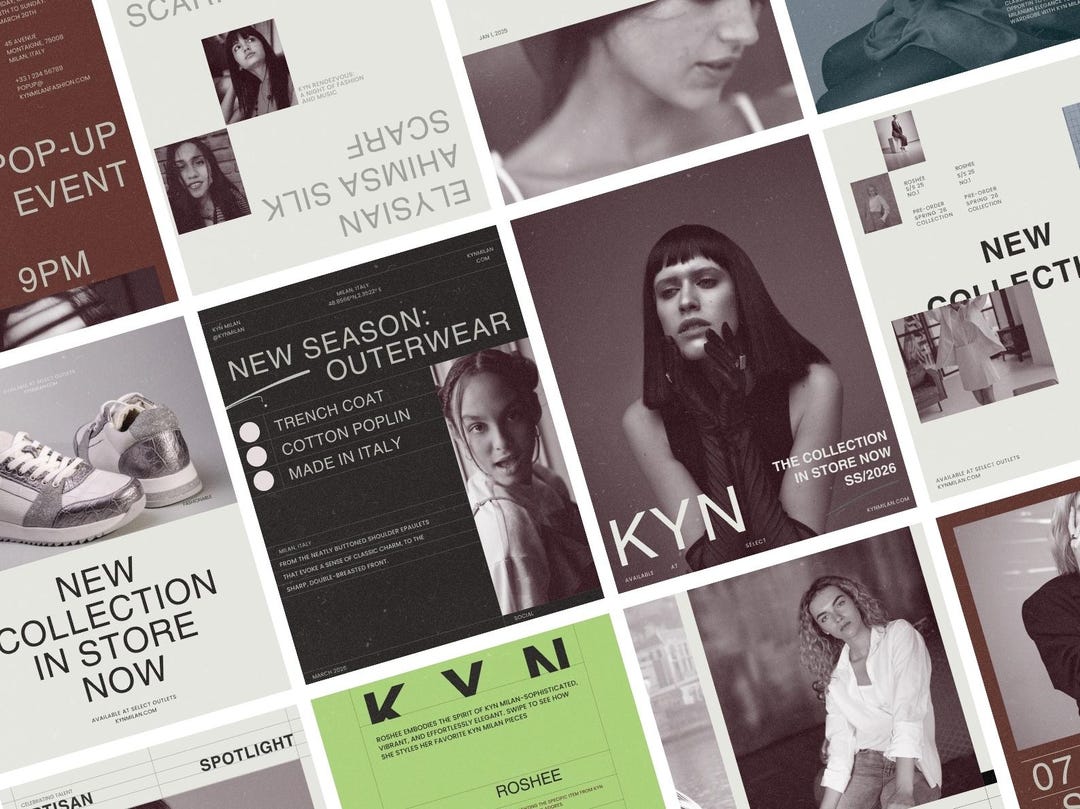 Fashion Instagram Templates Canva | Boutique Social Media Kit (100 ...