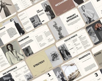 Plantilla de estrategia de marca de moda de Canva / Historia de marca boutique (descarga digital)