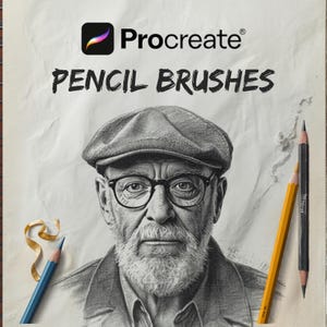 54 Procreate Pencil Brushes | Graphite Drawing & Sketching Brushes for Procreate, Realistic Pencil Set, Texture Paper, Digital Art Sketching