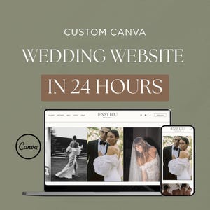Custom Wedding Website Design | 24hr Setup Service, Canva Integration