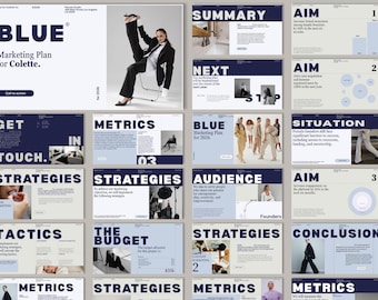 Marketing Plan Presentation | Agency Pitch Deck Canva Template (Digital Download)