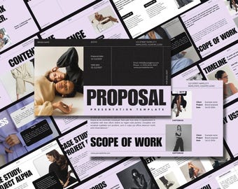 Plantilla de propuesta comercial Canva / Consultoría, presentación para agencia (20 diapositivas) (Descarga digital)