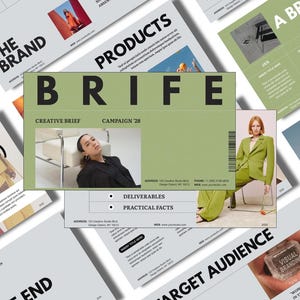 Creative Brief Template Canva | Campaign Strategy Deck | Marketing Project Roadmap | Agency Client Onboarding | 16 Slides