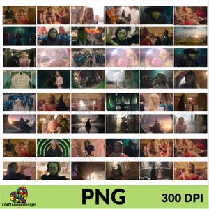 Onda karaktärer SVG & PNG-paket, Elphaba, Emerald Witch (digital nedladdning) bild 4