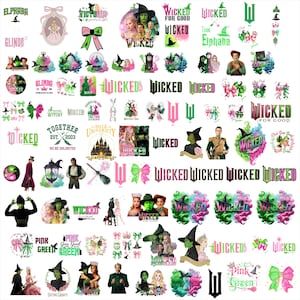 Onda karaktärer SVG & PNG-paket, Elphaba, Emerald Witch (digital nedladdning) bild 9