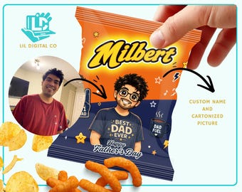 Custom Father's Day Chip Bag Wrapper (Digital Download) – Personalized Snack Favor