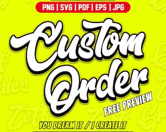 Custom Order Design, Personalized Custom Artwork, Sports logo, Images, Digital Download