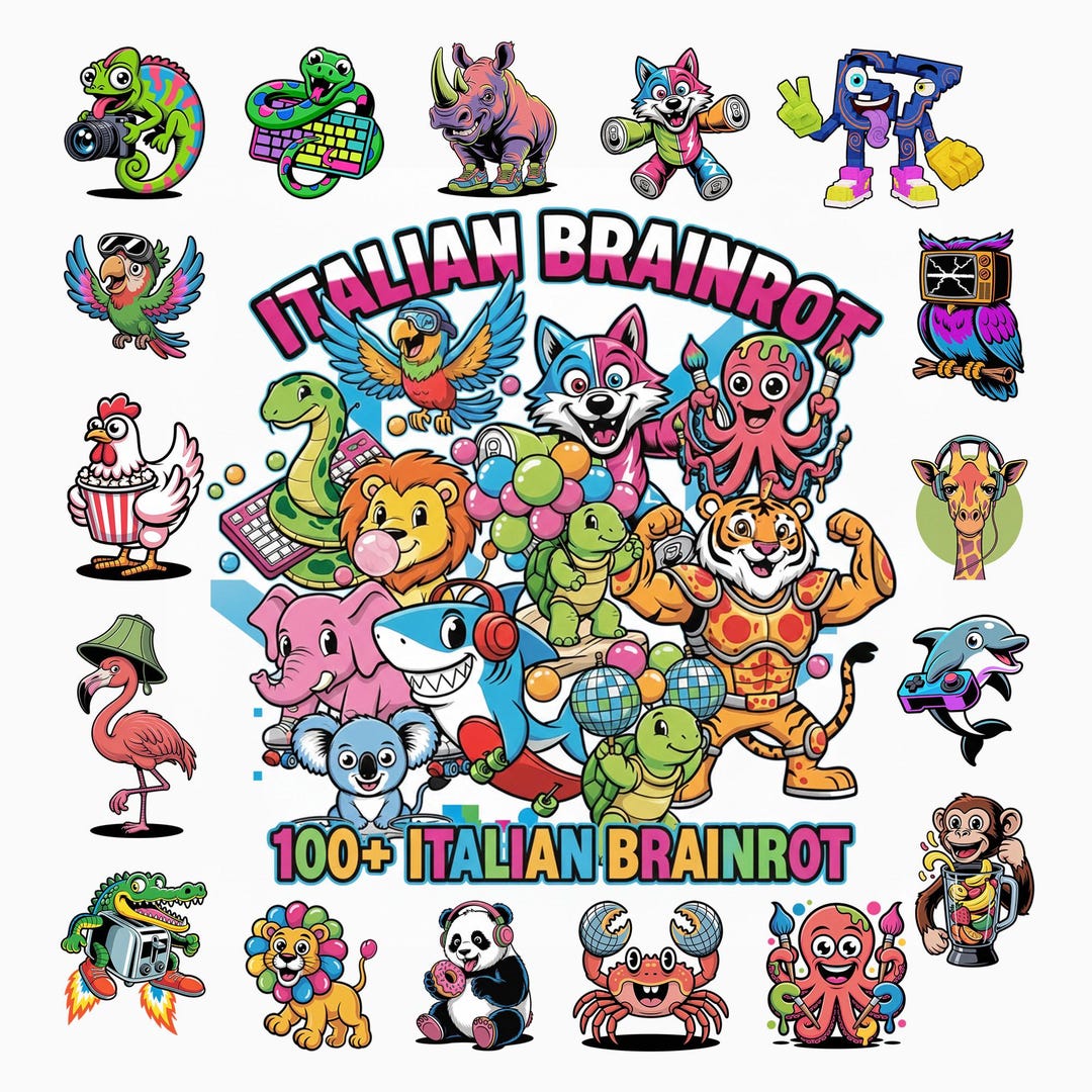 Italian Brainrot Meme PNG Bundle | Characters | Funny Brainrot Inspired ...