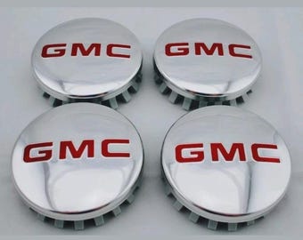 4pcs GMC POLISHED Aluminum wheel Center Caps 22837060 83mm 3.25" Sierra Yukon