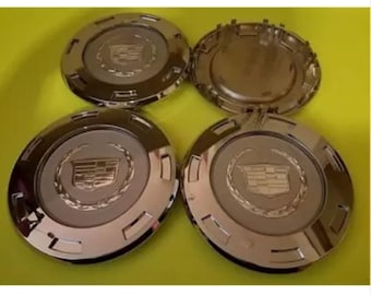 4pcs 2007-2014 Cadillac ESCALADE Chrome 22" 7 SPOKE WHEEL Center Caps With Ring