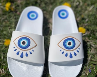 Evil Eye Summer Comfortable Slides Rubber
