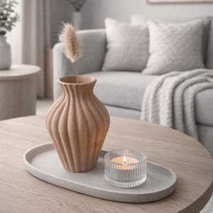 Getöpferte Vase 3D Druck Datei, Keramik Look Vase STL & 3MF, Handgemachte Optik, Moderne Deko Vase, Pottery Vase STL