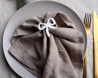Napkin ring bow 3D print file, 2-piece STL & 3MF, support-free, napkin ring decoration, wedding table decoration, bamboo lab ready