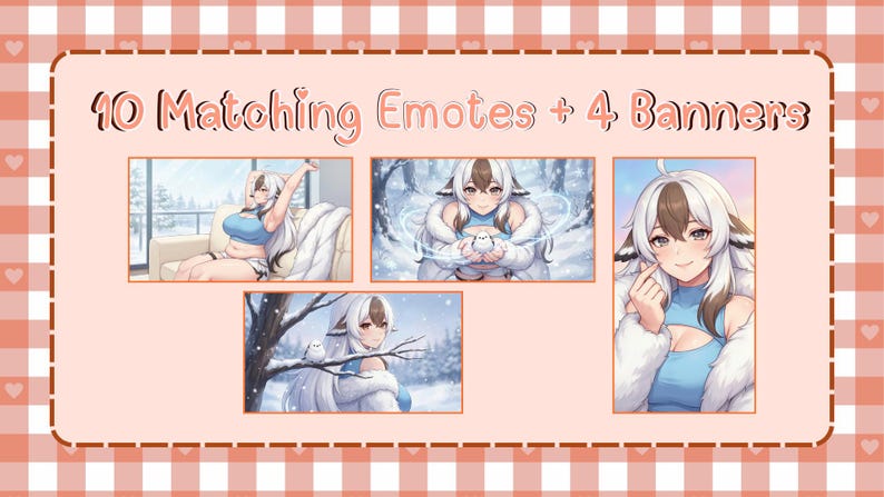 Chubby Bird Girl Emote Set | 10 Twitch Emotes & 4 Stream Banners | Plus ...