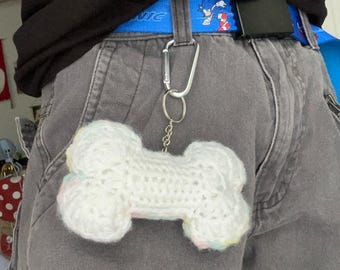 RANDOM Crochet Dog Bone Keychain