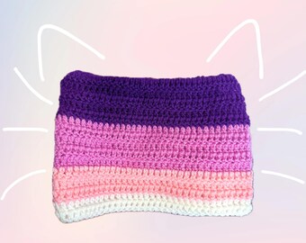 Purple and Pinks Striped Beanie/Skullcap