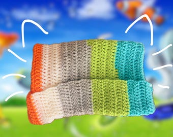 Oversized Frutiger Aero Scrap Yarn Cat Beanie