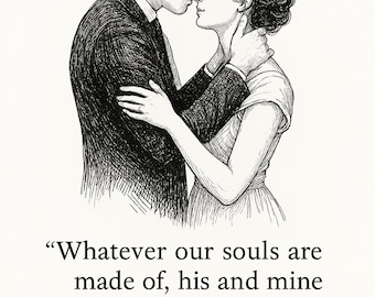 Emily Brontë Quote Print | Romantic Newlywed Wall Art (Digital Download)