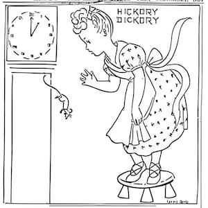 Omaha 1940&#39;s newspaper nursery rhyme quilt 21 Block embroidery pattern