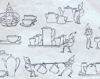 1920's Palmer Cox Brownie / Elf embroidery pattern B189