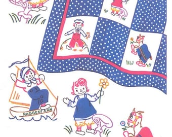 Raggedy Ann with Raggedy Andy & Belinda Quilt Pattern MC1063