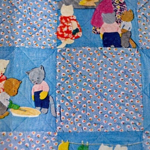 Three Little Kittens Applique quilt pattern -LHJ 1947 Marion Cheever Whiteside