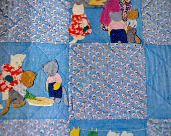 Modello trapuntato con tre piccoli gattini -LHJ 1947 Marion Cheever Whiteside