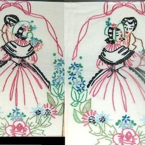 THE KISS Crinoline Lady / Southern Belle & Beau embroidery pattern S7269