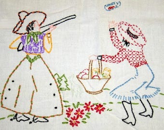 Cowboy & Cowgirl Towels embroidery pattern ab7320