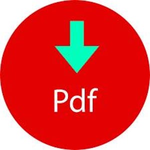May include: A green downward arrow pointing down on a red circle with the word "Pdf" in white text.