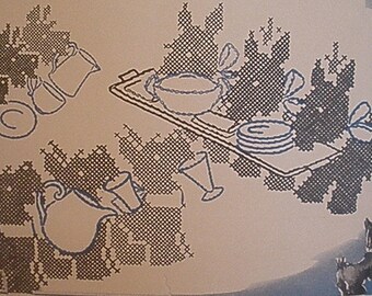 Scottie Dog Kitchen - Geschirrhandtücher Stickmuster Su128