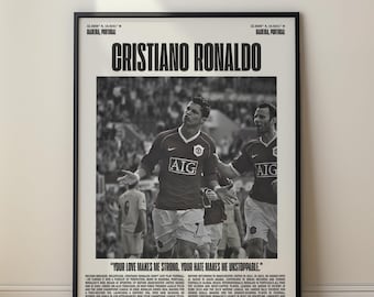 Cristiano Ronaldo Poster, Manchester United Art Print (Digital Download)
