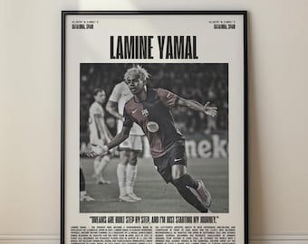 Lamine Yamal Poster, Barcelona Football Art Print (Digital Download)