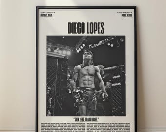 Diego Lopes UFC Minimalist Poster, Art Print (Digital Download)
