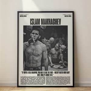 Islam Makhachev UFC Minimalist Poster, Art Print (Digital Download)