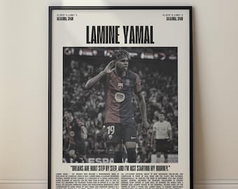 Lamine Yamal Poster, Barcelona Football Art Print (Digital Download)