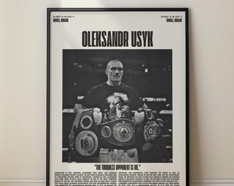 Cartel de Oleksandr Usyk, cartel minimalista, impresión de arte (descarga digital)