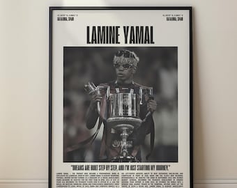 Lamine Yamal Poster, Barcelona Football Art Print (Digital Download)