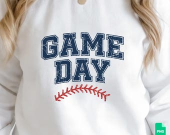 SVG Jour de match de baseball, fichier de découpe Maman sportive rétro, PNG T-shirt Maman sportive, design esprit d'équipe universitaire pour Cricut et Silhouette