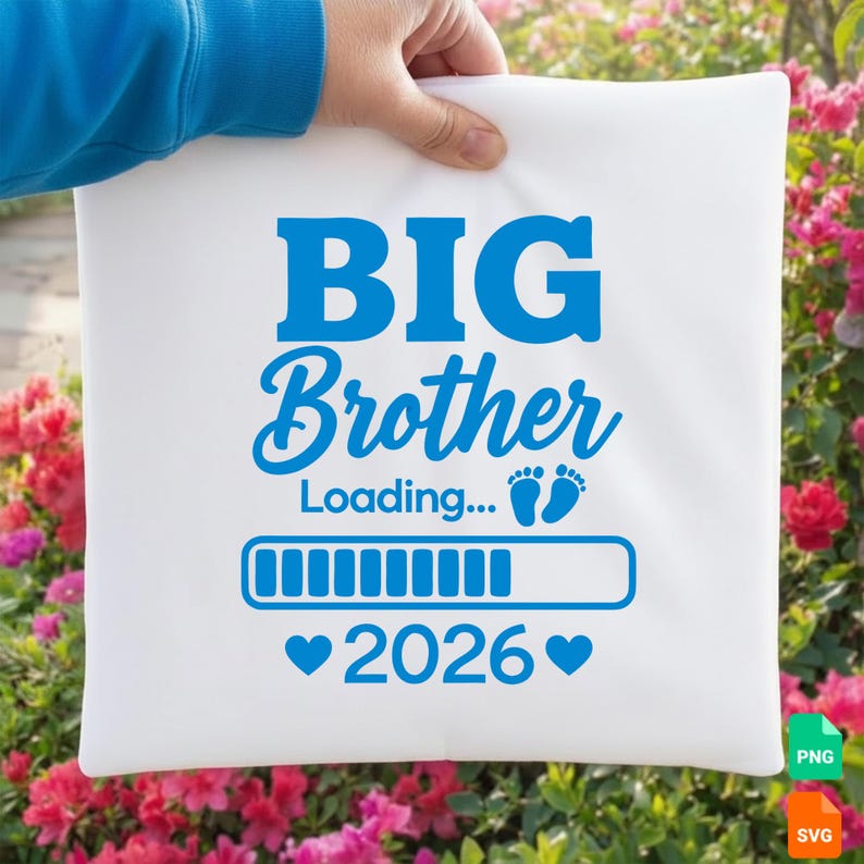 Big Brother Loading 2026 SVG PNG, Pregnancy Announcement Shirt Design ...