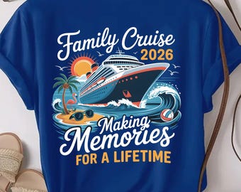 Croisière en famille 2026 SVG PNG : Créez des souvenirs inoubliables ! Design de vacances, illustration de bateau de croisière, PNG tropical et fichier de découpe Oh Ship Squad