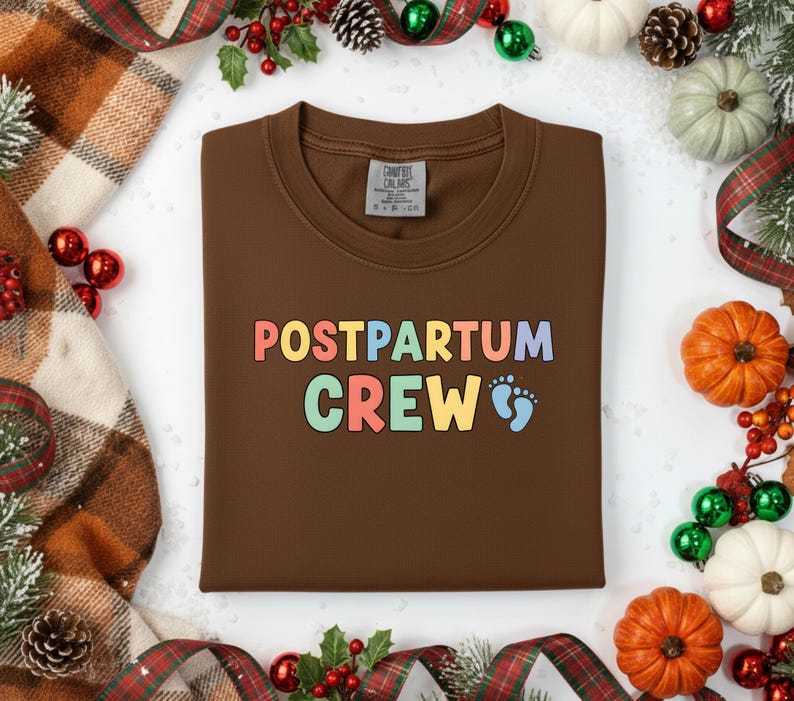 Postpartum Lettering Postpartum Nurse PNG Digital Download, Mother Baby Nurse Crewneck ...