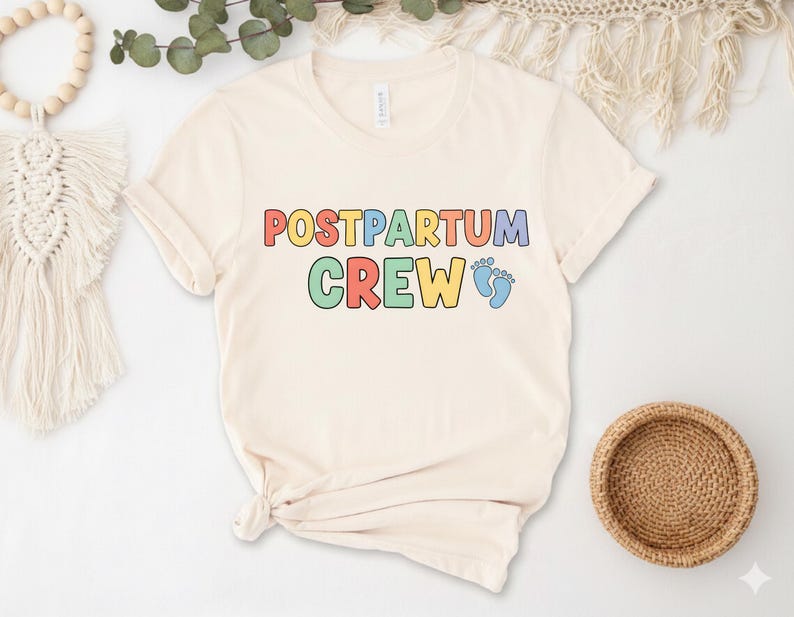Postpartum Lettering Postpartum Nurse PNG Digital Download, Mother Baby Nurse Crewneck ...