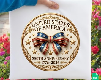 USA 250th Anniversary Bow PNG SVG (1776-2026)