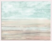 Serene Watercolor "Holding Space"  Print -  |  Abstract Coastal Palette