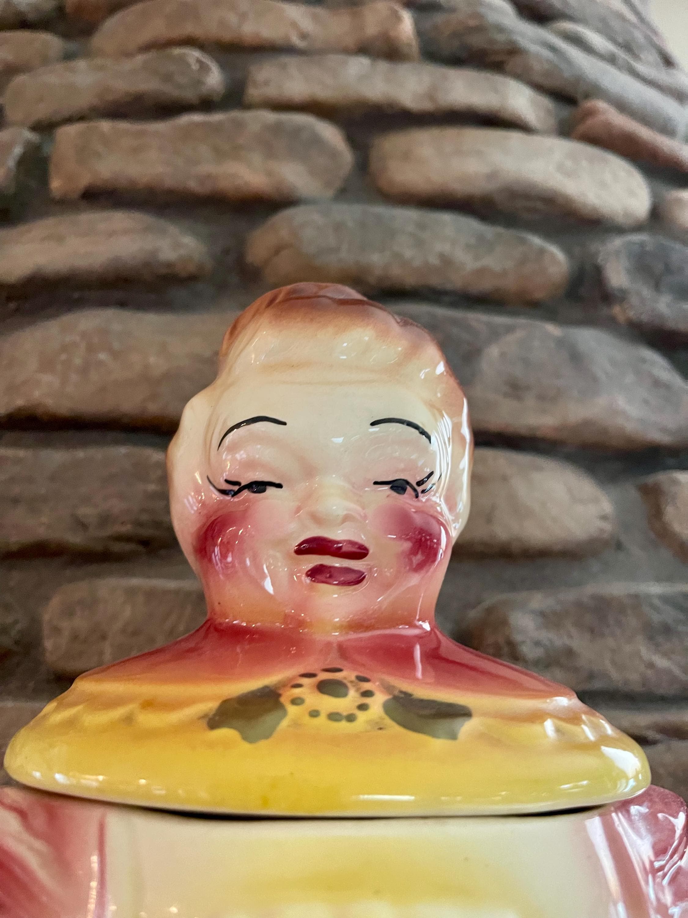 aunt jemima cookie jar blue dress Treasures: Mammy cookie jar likely a reproduction